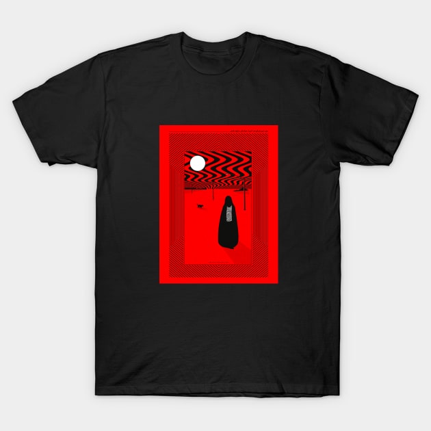 A Girl Walks Home Alone At Night alt poster T-Shirt by Tiny Little Hammers